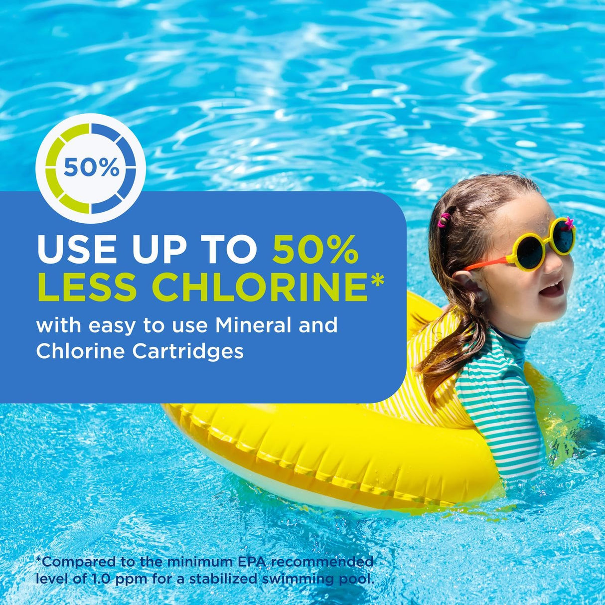 FROG Replacement Chlorine Cartridge for use with Flippin’ FROG Floating Sanitizer System - Prefilled Cartridges Support Easy Pool Maintenance and Cleaner & Clearer Water - 1 Pack