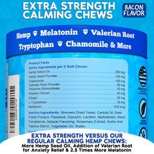 Load image into Gallery viewer, Well Loved Calming Chews for Dogs - Dog Calm Treats, Made in USA, Vet Recommended, Behavior Support with Melatonin & Hemp, Stress, Separation, Fireworks, Travel, Extra Strength