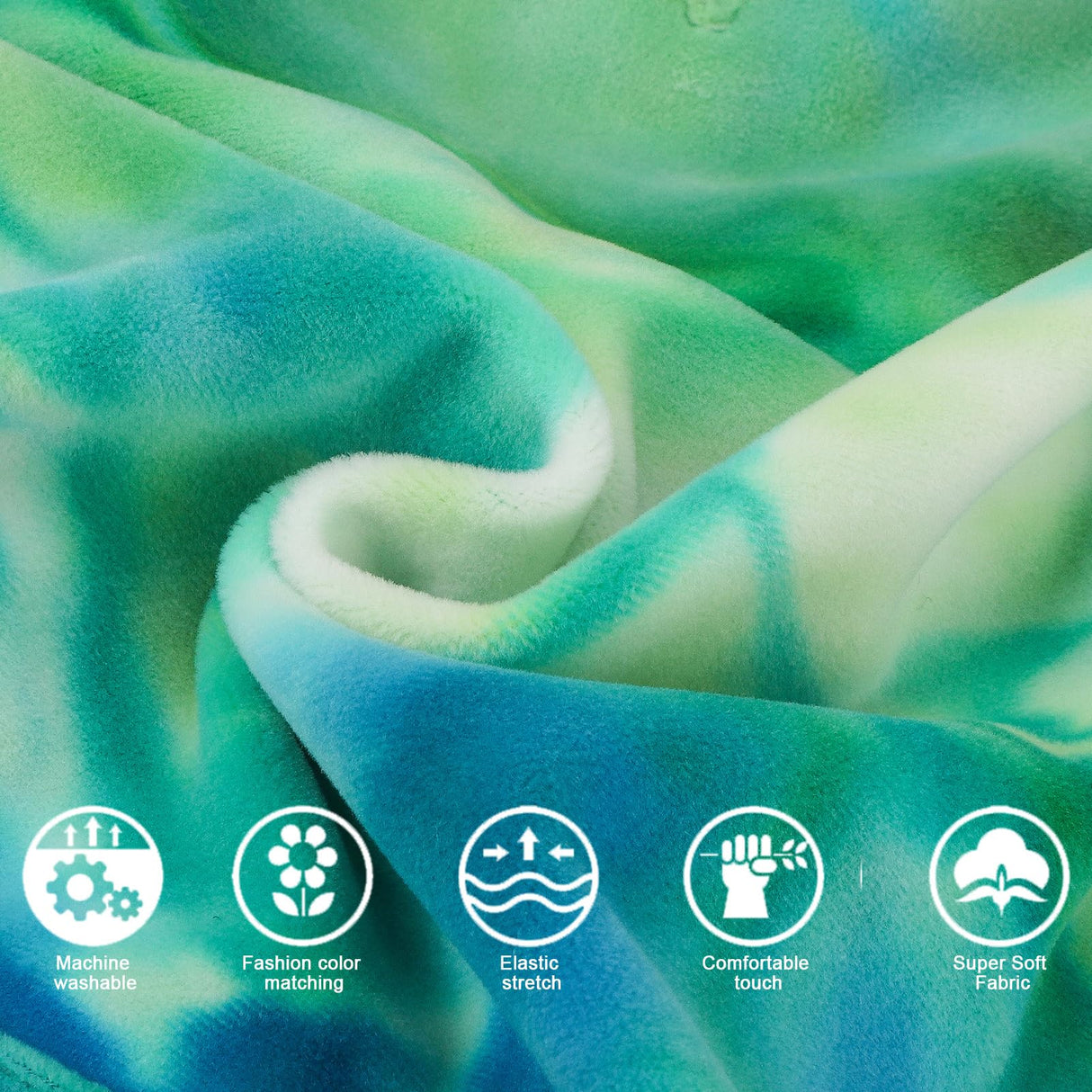 PAWCHIE Dog Hoodie for Small Dogs,Tie Dye Dog Cloth with Leash Hole,Puppy Sweatshirt, Pet Outfit, Cat Apparel,Blue Green,M