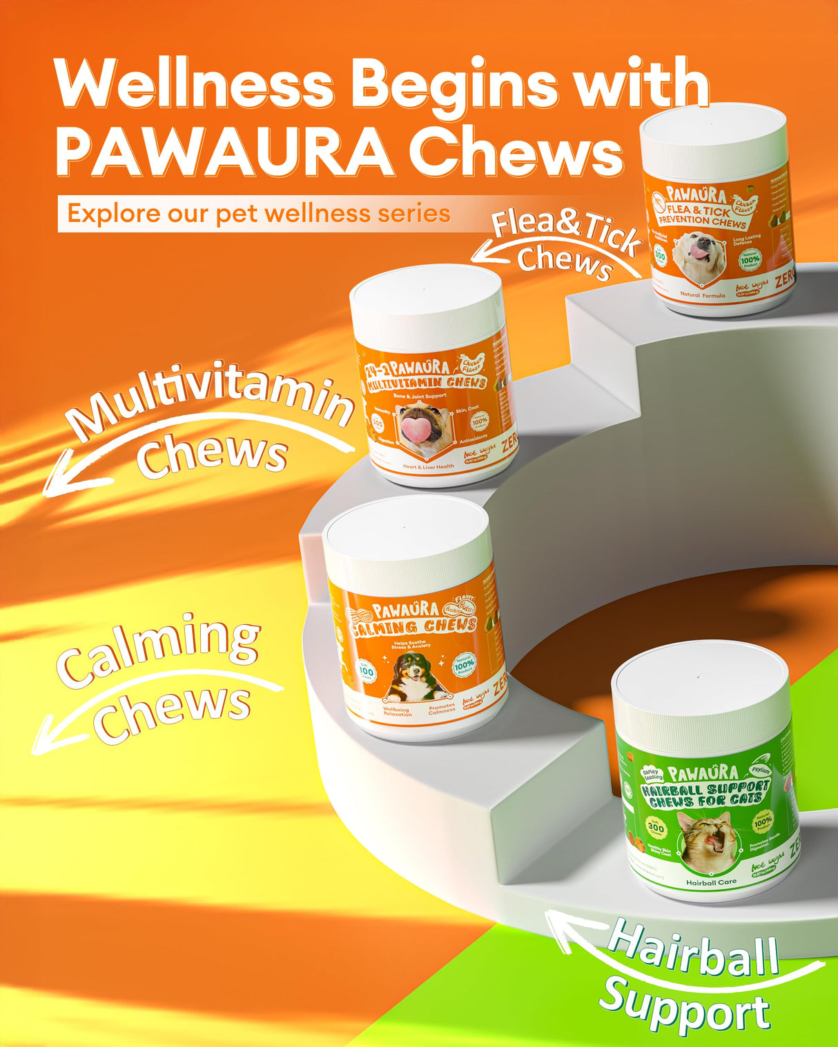 Calming Chews for Dogs 150ct - Anxiety Relief Support & Relaxation for Everyday Stress - Dog Soft Chews with Melatonin - Sleep Aid for Dogs (Peanut Butter Flavor)