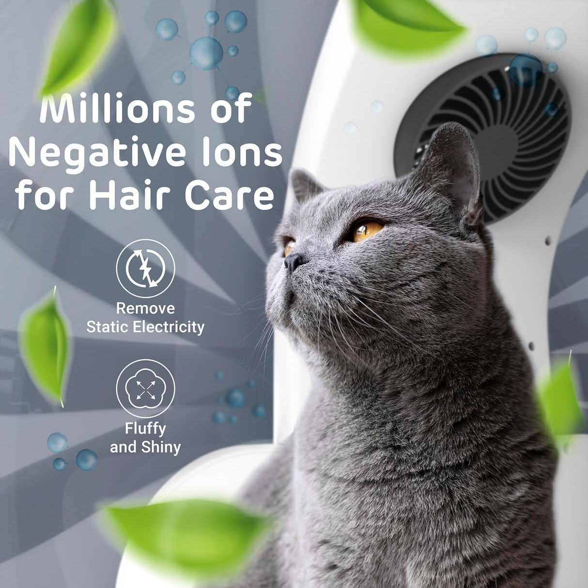 iPettie Automatic Hair Dryer Box for Cats and Small Dogs, Foldable and Large Capacity, 8 High-Velocity Fans, 360° Airflow, Temperature Control, 4-Speed Settings and Timer, 16 Gallons