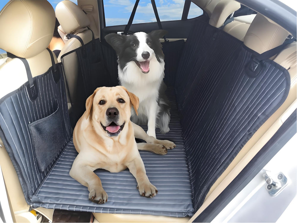 YMETECH Back Seat Extender for Dogs, Dog Car Seat Cover, Back Seat Bridge Gap Filler, Non-Inflatable Car Camping Mattress Bed, Dog Hammock for Truck SUV (Black)