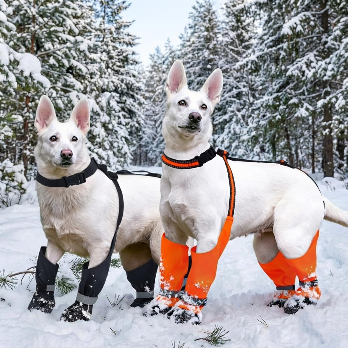 Dog Suspender Boots, Anti-Slip & Fall Waterproof Dog Shoes Leggings, Dog Paw Protector for Small Medium Dogs, Adjustable Dog Boots Pet Shoes for Outdoor Walking