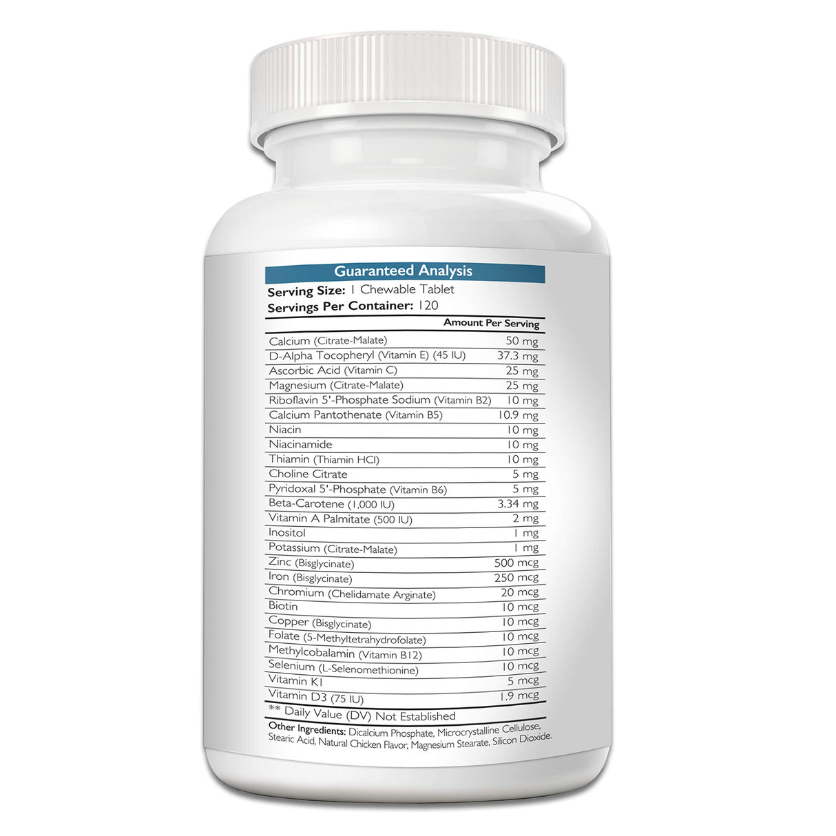 Nutrition Strength Multivitamins for Dogs, Daily Vitamin and Mineral Support, Nutritional Dog Supplements for All Canine Breeds and Sizes, Promotes Immune Health in Pets, 120 Chewable Tablets