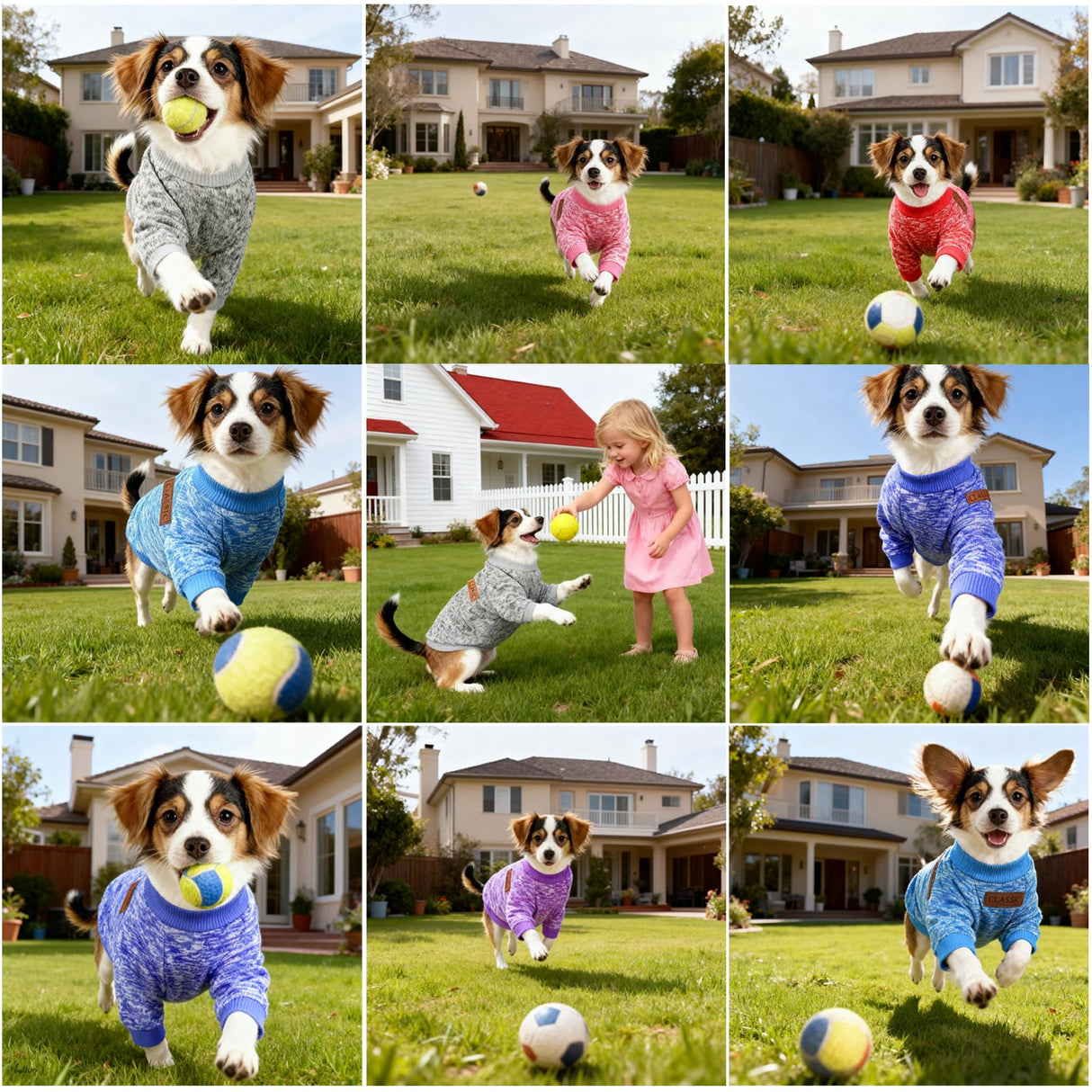 3 Pack Christmas Dog Sweaters for Small Dogs - Warm Fleece Unisex Puppy Sweater Outfit, Cute Cozy Thermal Winter Clothes for Small Breed Puppies & Cats