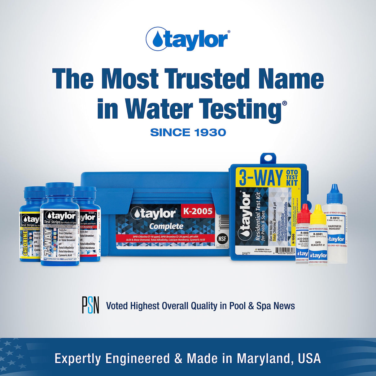 Taylor K1001 Basic Residential DPD Pool or Spa Test Kit