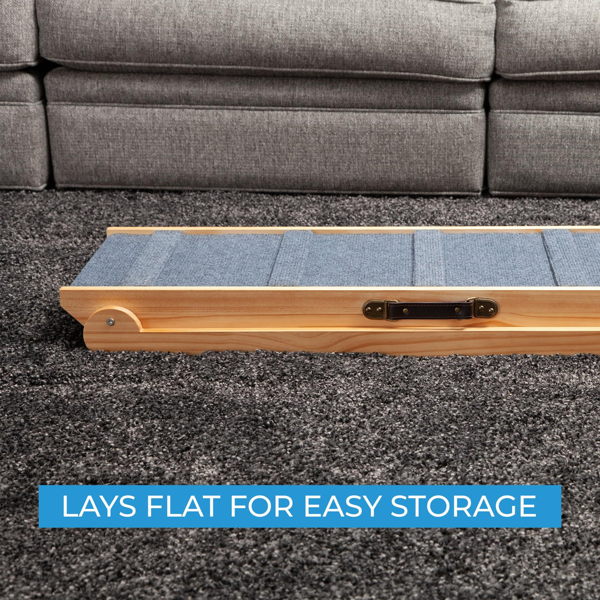 Dog-Proofer Pet Ramp - Lightweight and Durable Non-Slip Design for Pets Up to 150 Pounds, 6 Adjustable Easy-Access Heights, Folds Flat for Compact Storage, Up to 24.68 Inches Tall