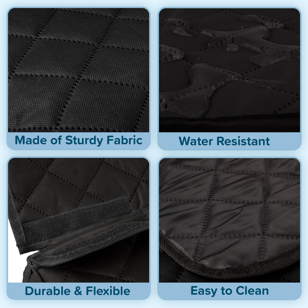 Dog Car Seat Cover for Back Seat - Water-Resistant Car Seat Protector for Cars, Trucks, and SUVs - Seat Cover Protects from Scratches, Mud, Pet Hair and Accidents - Car Accessories by PETMAKER (Black)