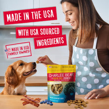 Load image into Gallery viewer, Charlee Bear Dogs Training Treat and Snack, Crunchy Low Calorie Grain Free Dog Treats, Made in USA, Best for Small and Medium Breeds, Great for Puppy Training Treats, 3 Flavor Variety Pack, 8oz Each