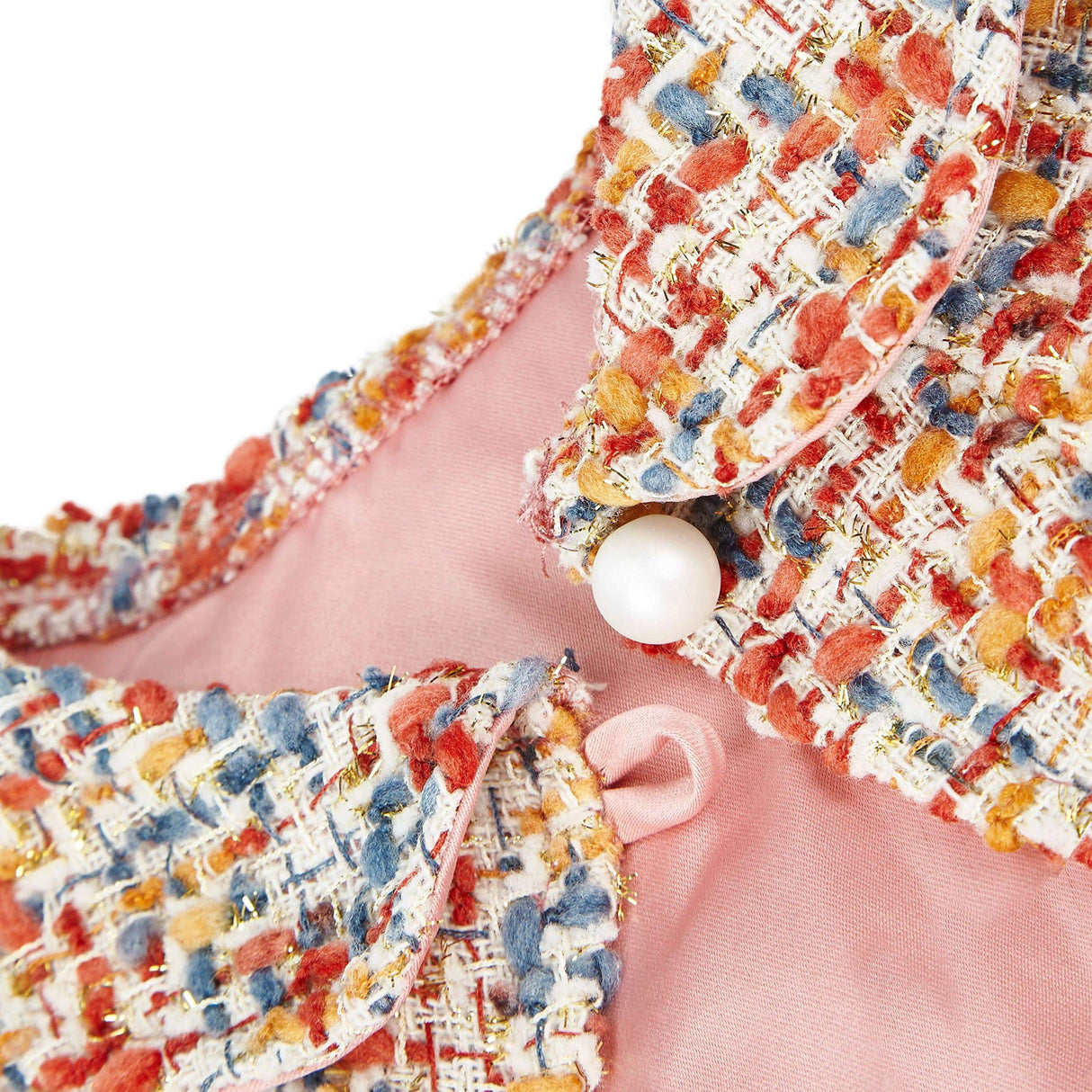 Blueberry Pet Multicolor Warm Tone All-Weather Dog Poncho Cape with Detachable Flower, Back Length 16", Pack of 1 Clothes for Dogs