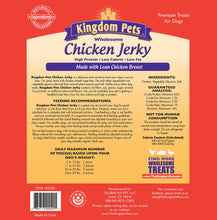 Load image into Gallery viewer, Kingdom Pets Chicken Jerky Dog Treats with Only 3 Ingredients and No Fillers, 3 Pound Bag
