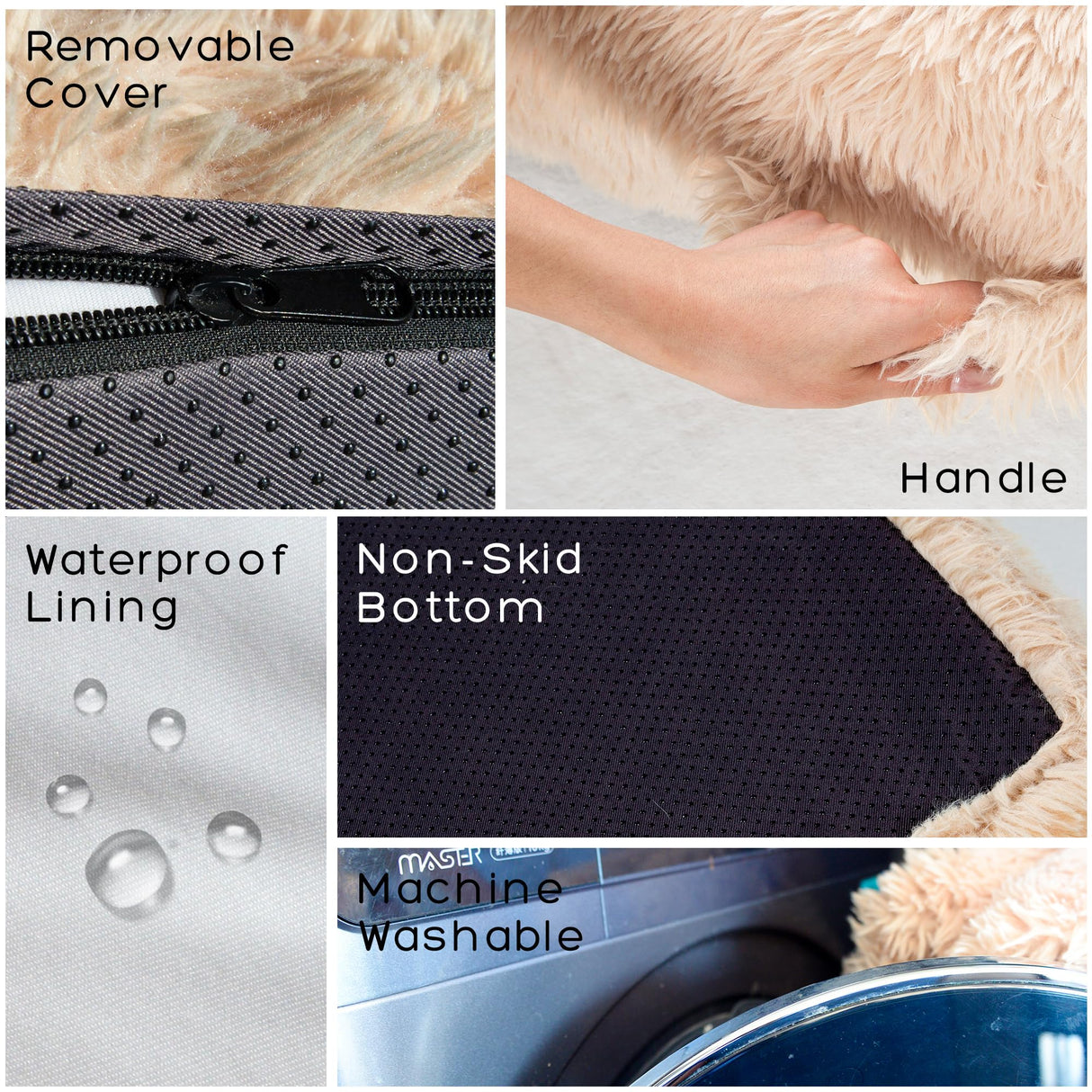 PetFun Jumbo Orthopedic Dog Bed for Large Dogs - 7-inch Thick Memory Foam Dog Bed with Pillow Removable Cover Machine Washable, Giant | 50 inch, Dark Gray