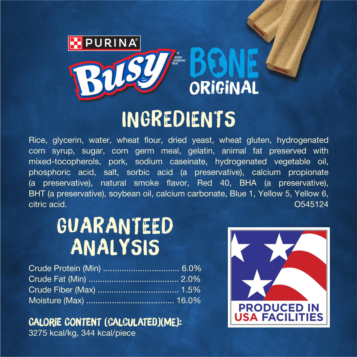 Purina Busy Bone Adult Dog Chew Bone Treats, Original - 10 ct. Pouch