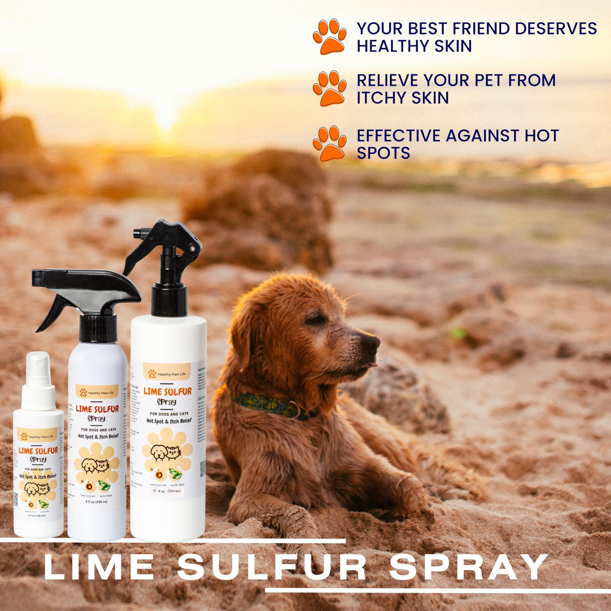 Classic's Lime Sulfur Dip Classic's Lime Sulfur Spray Pet Care for Dry and Itchy Skin Spotcare and Safe Solution for Dog, Cat,