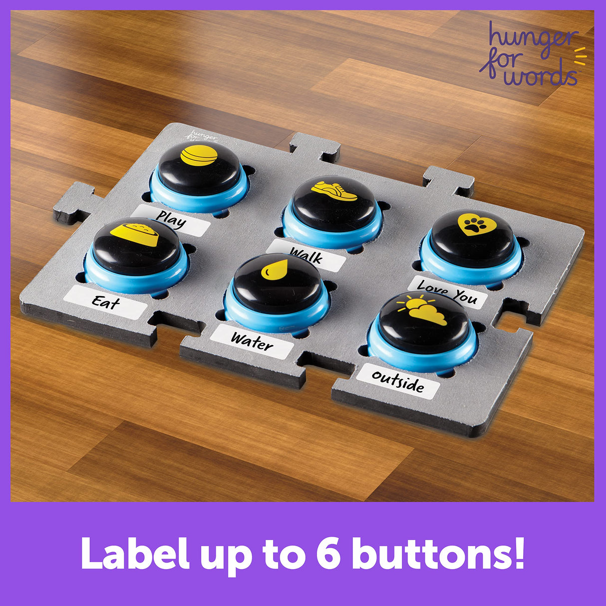 Hunger for Words Talking Pet Button Mat - 1 Piece Single, Pet Supplies, Dog Training and Obedience Games