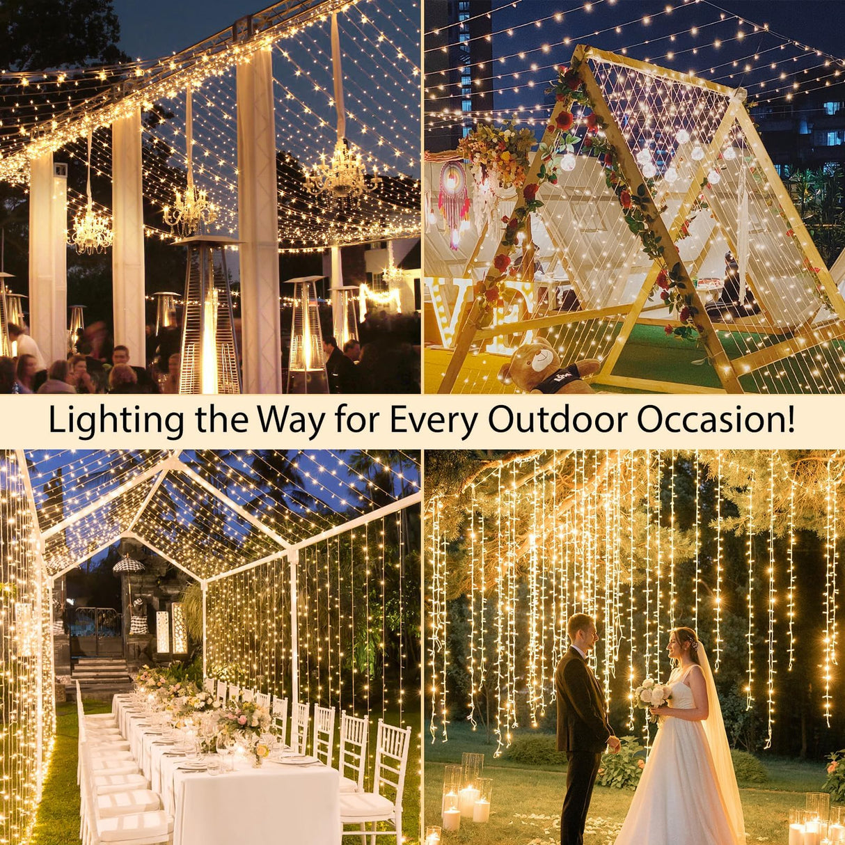suddus 300 Led Christmas Lights Outdoor, 99ft Christmas Tree Lights Connectable, Warm White Christmas Lights Indoor for Xmas Holiday Yard Party Porch Holiday Lights Decor