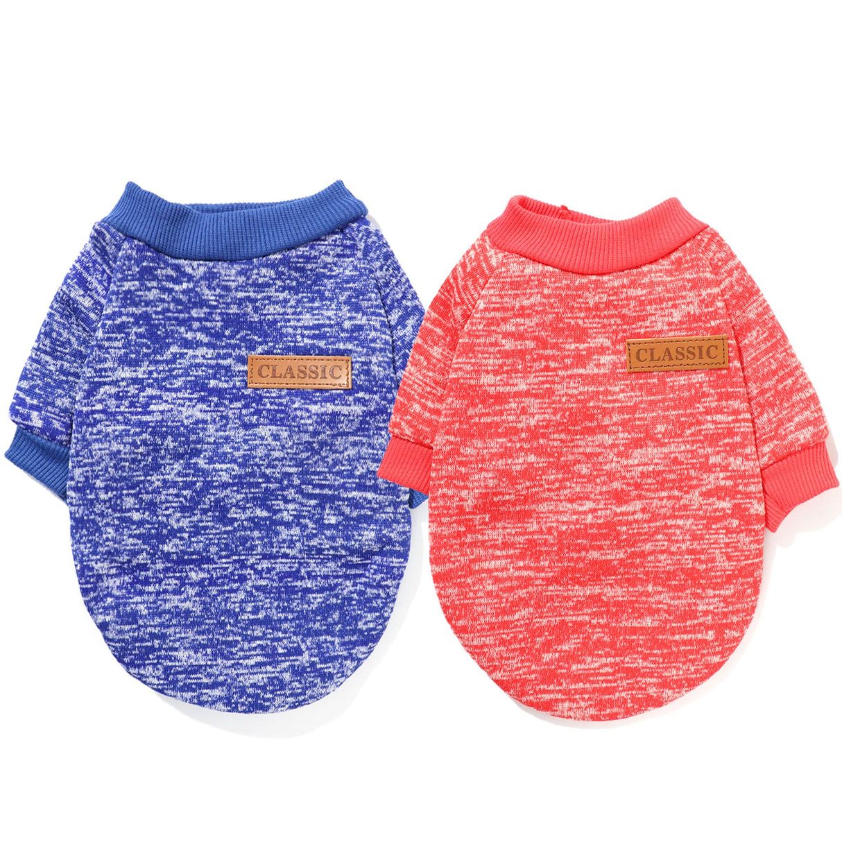 2 Pieces Dog Sweaters for Small Dogs Dog Clothes Female Winter Fleece Puppy Sweaters Warm Pet Outfit for Yorkie, Chihuahua, Bulldog, Dachshund, Pug