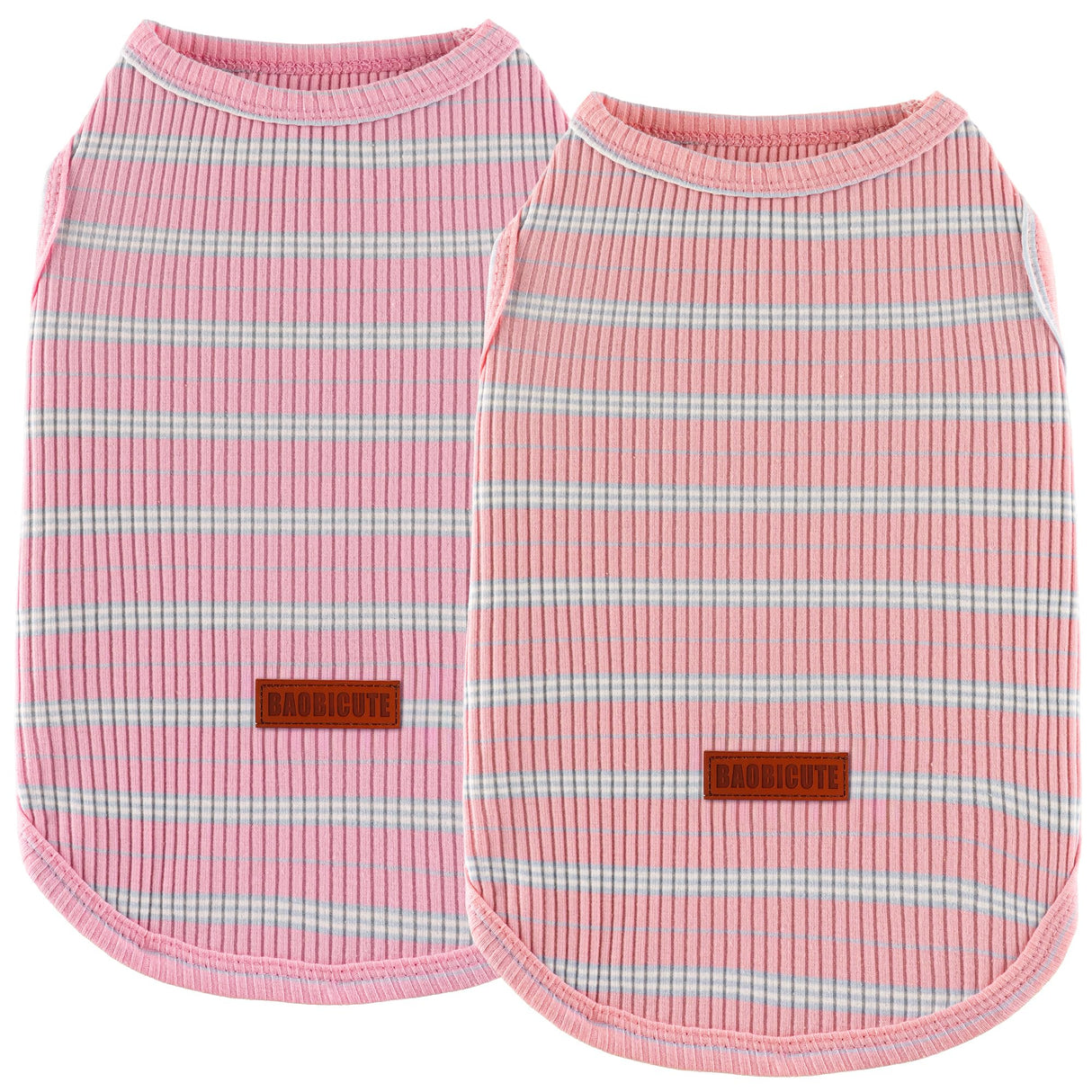 3Pack Dog Shirt Cotton Striped T-Shirts Stretchy Comfortable Pet Vest for Puppy and Cat Super Soft Dog Shirts Vest Sleeveless Breathable Basic Clothes for Small Medium Large Boy Girl Dogs
