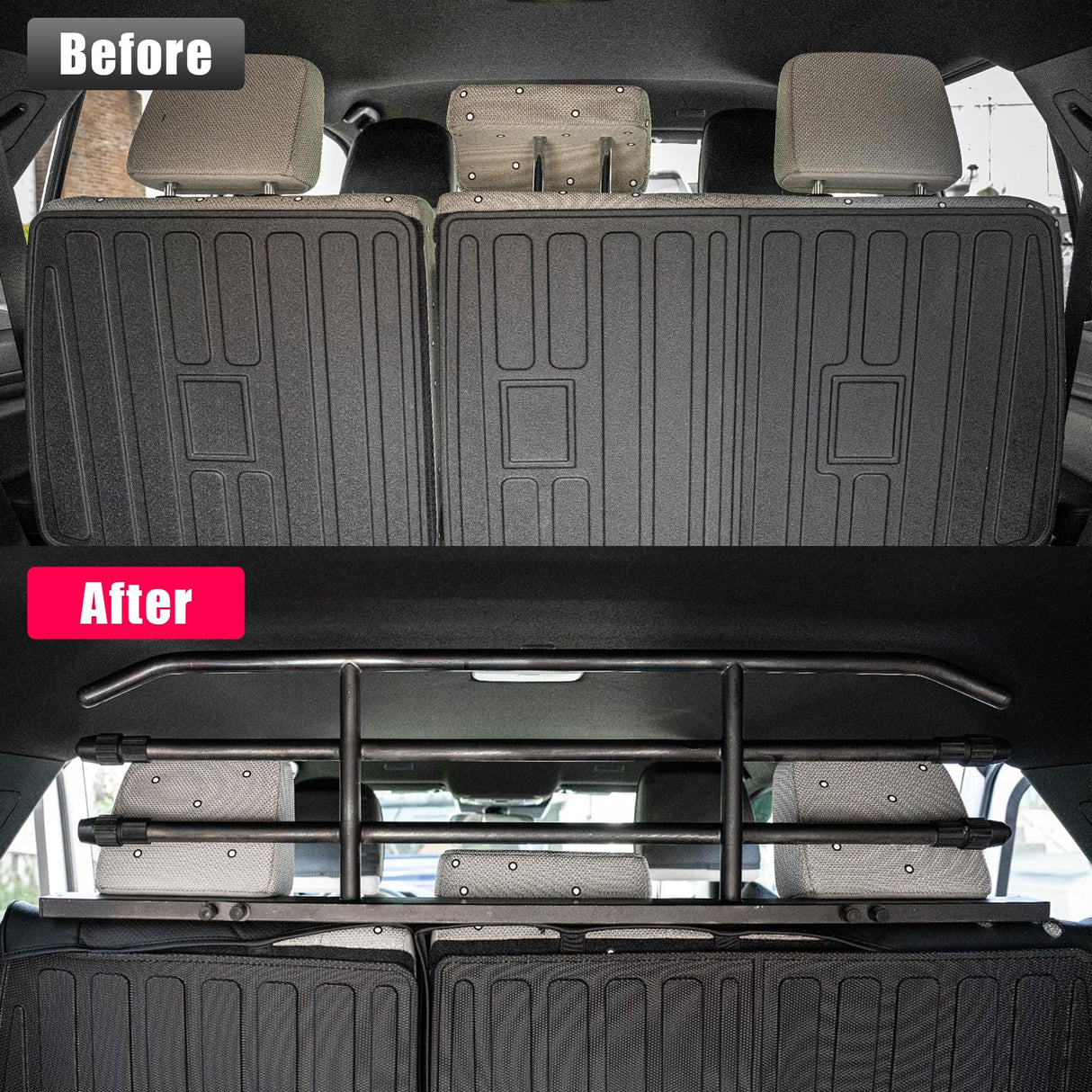 Zekzoop Pet Barrier Compatible with 2025 2026 Toyota 4Runner Behind 2nd Row Backseat Car Pet Barrier Divider Gate Trunk Cargo Area Heavy-Duty Carbon Steel Dog Barriers for 4 Runner Accessories