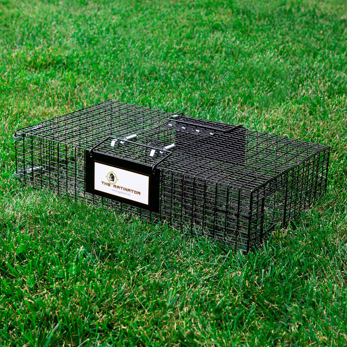 RUGGED RANCH Ratinator No Poison, Multi-Catch Live Animal Rat Catch and Release Cage Trap for Indoor or Outdoor Pest Control, Black