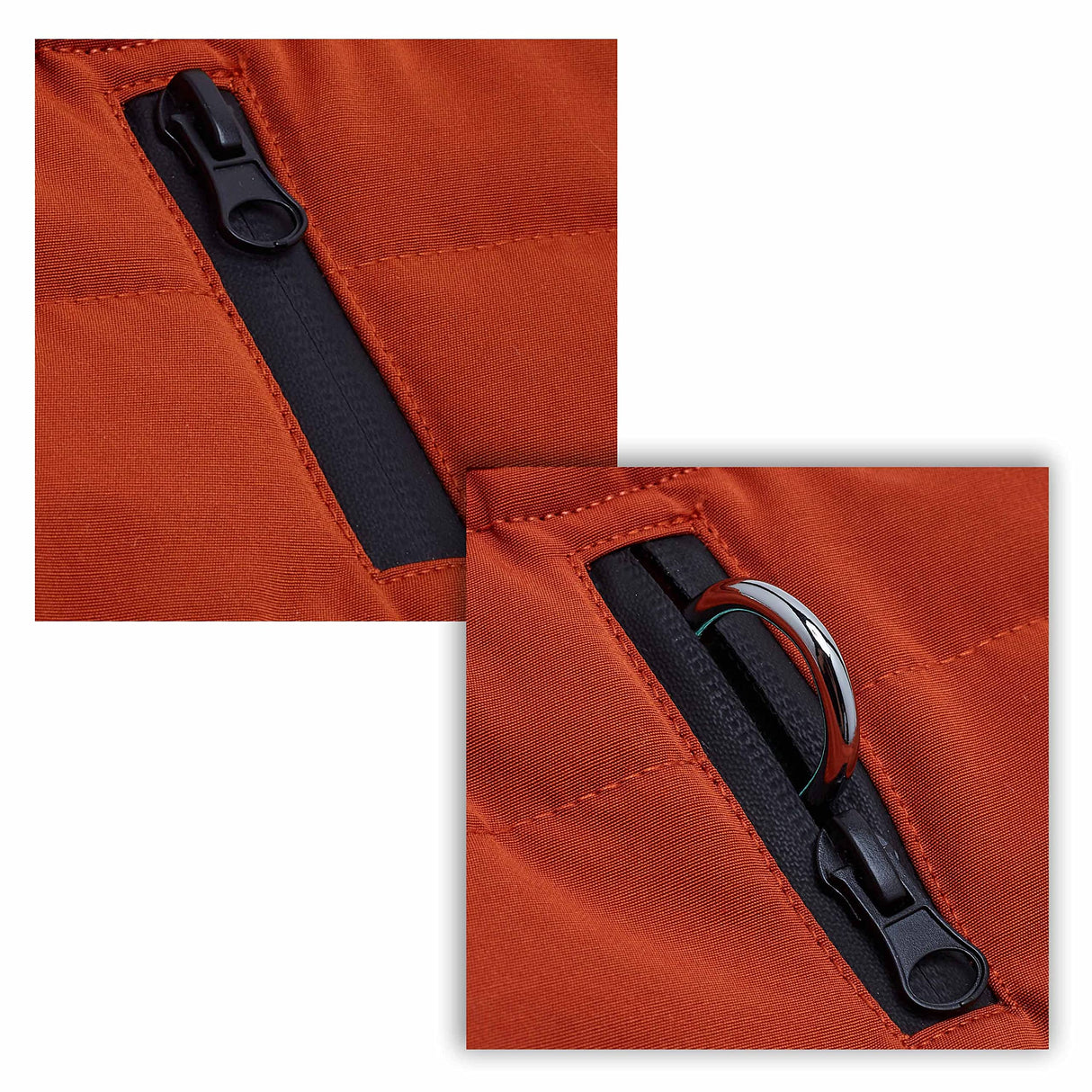 Blueberry Pet Cozy & Comfy Windproof Waterproof Quilted Dog Coat, Rusty Orange Winter Jacket for Medium Dogs, 20" Back Length, Warm Snowsuit-Style Outfit