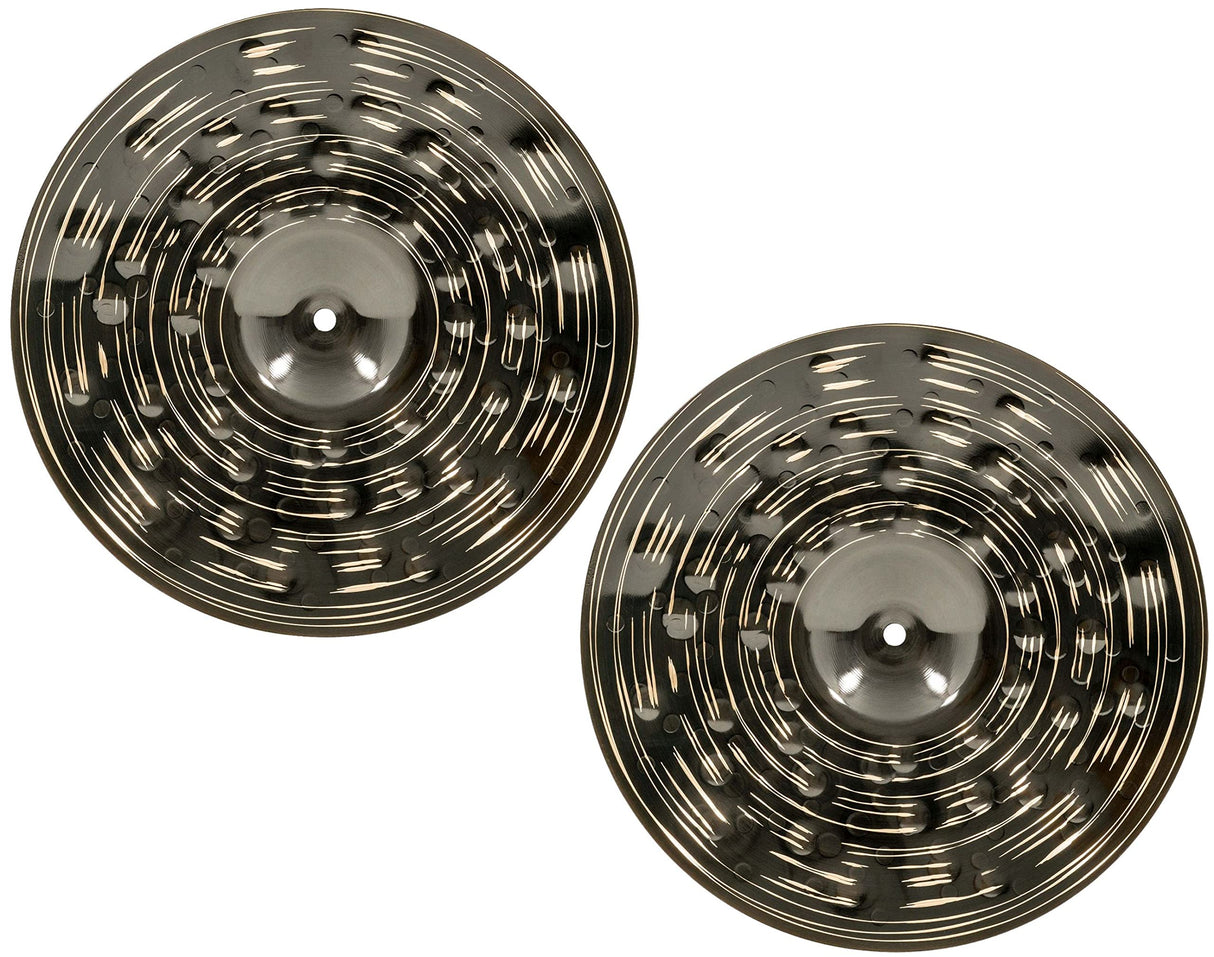 Meinl 14" Hihat (Hi Hat) Cymbal Pair - Classics Custom Dark - Made in Germany, 2-YEAR WARRANTY (CC14DAH)