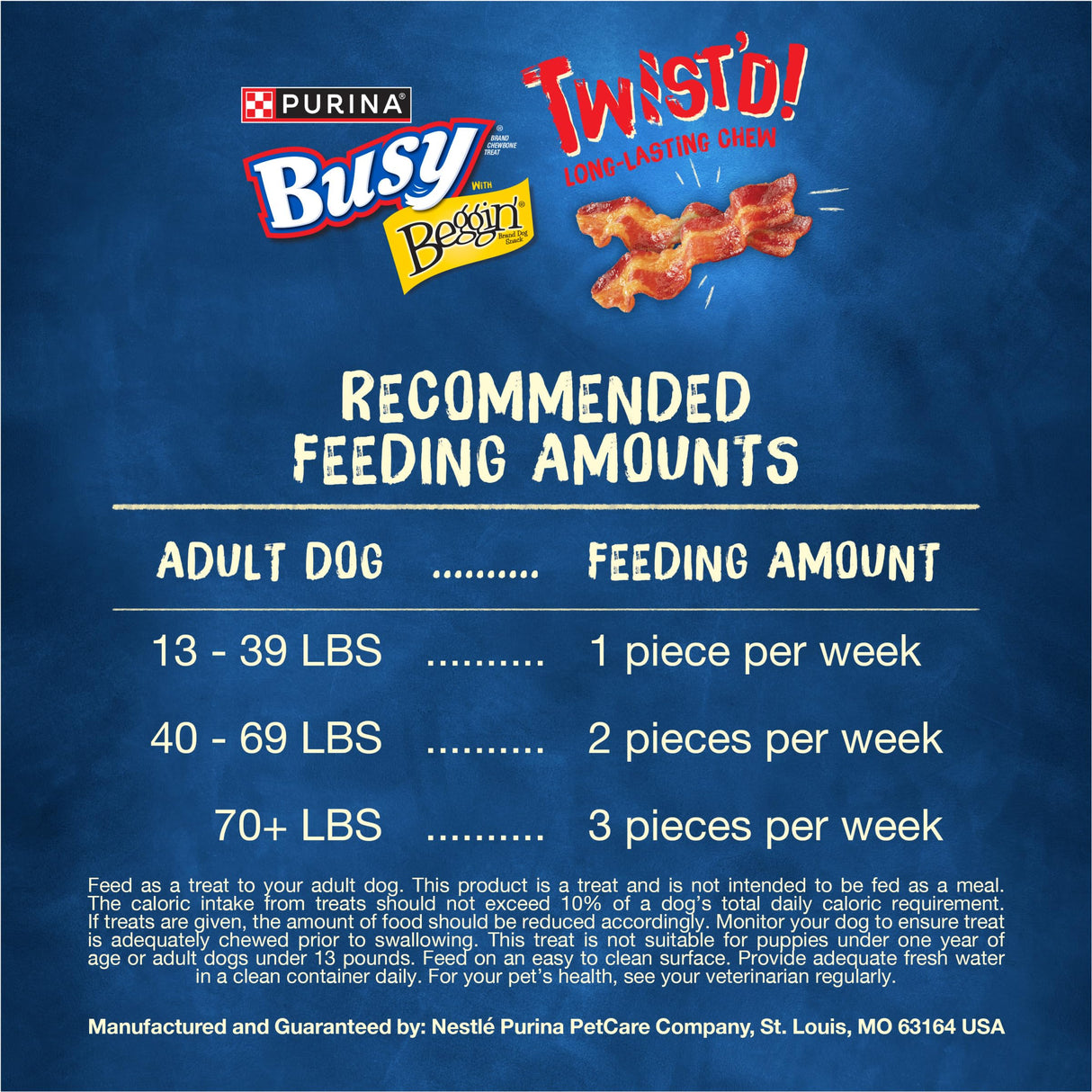 Purina Busy With Beggin' Dog Treats, Twist'd - 10 Count (Pack of 1)