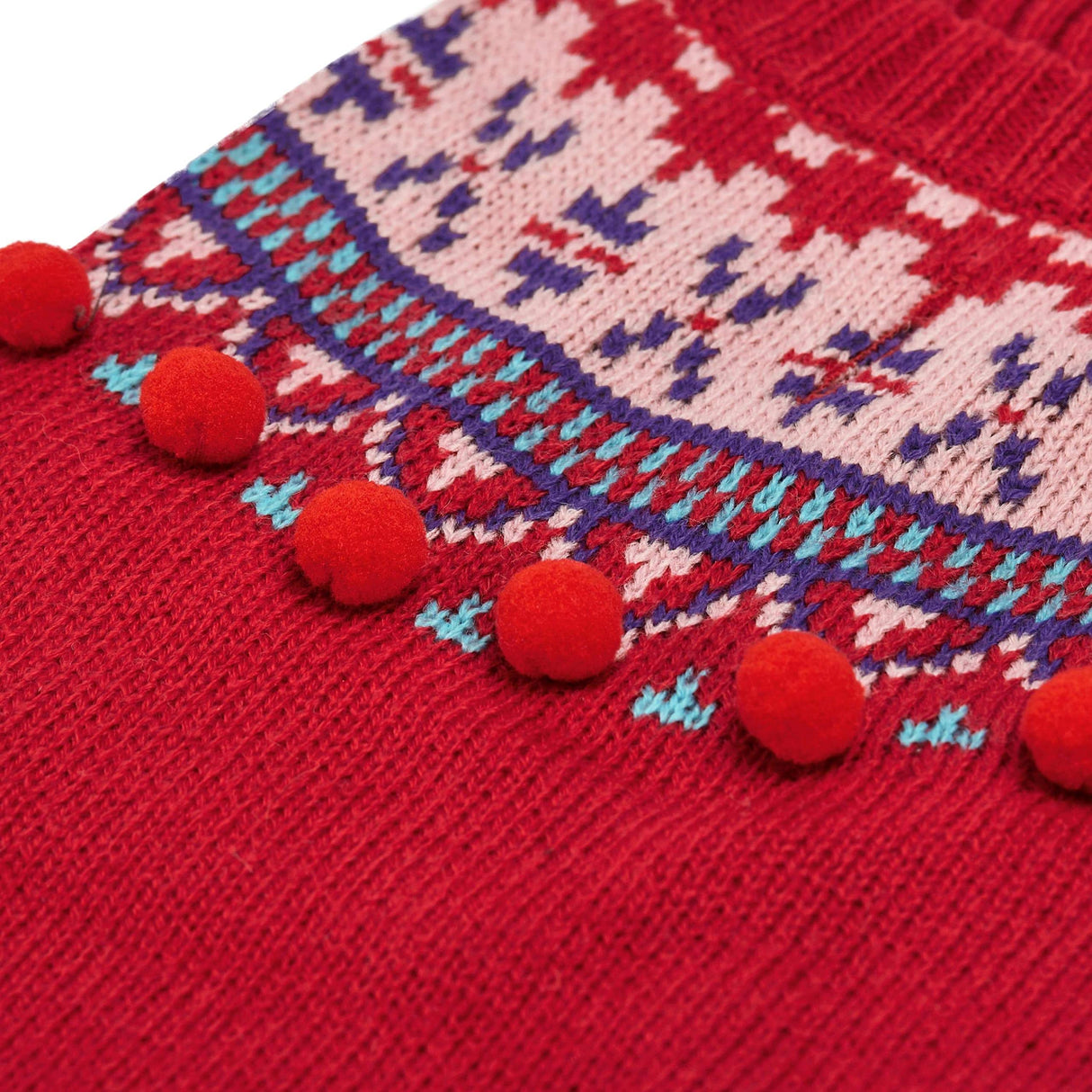 Blueberry Pet Icelandic Lopi Pullover Dog Sweater in Holiday Red, Back Length 16", Pack of 1 Clothes for Dogs