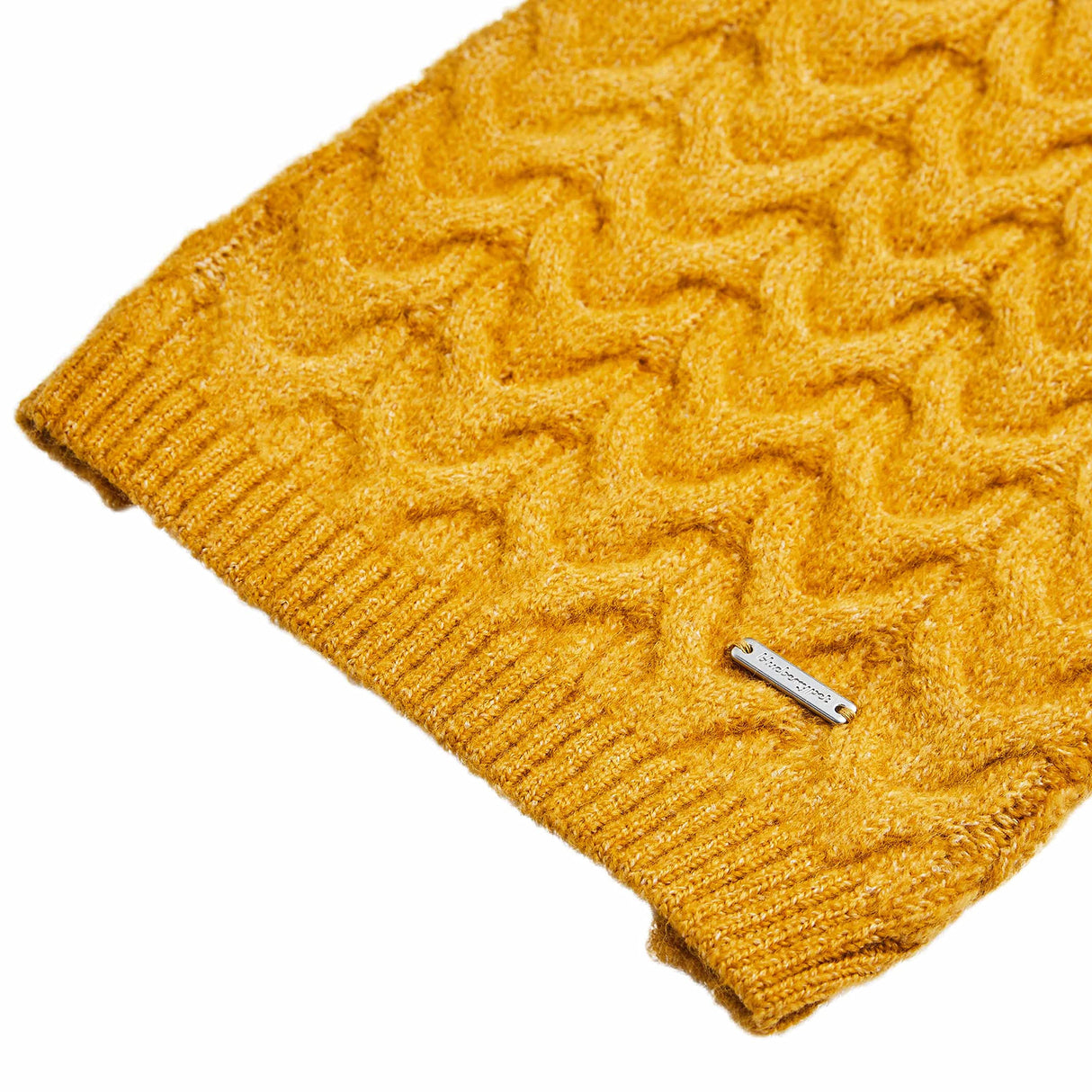 Blueberry Pet Dog Sweater - Mustard Yellow Fuzzy Knit Turtle-Neck Christmas Style, Puppy Clothes & Pajamas, Sweater Vest for Small Dogs, Accessories, 10" Back Length