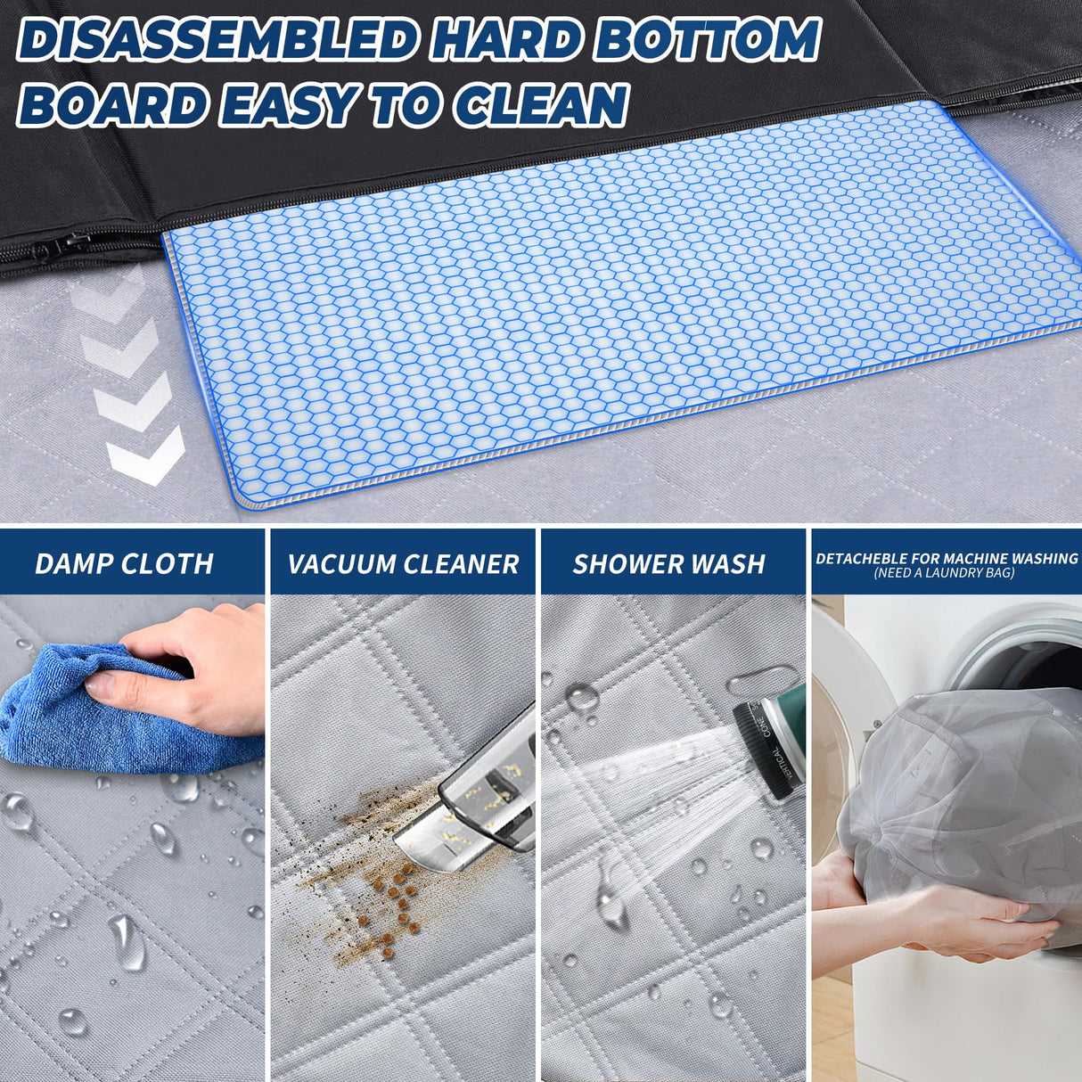 Truck Dog Seat Cover for Back Seat, Machine Wash, 450lb Support for 1-4 Large Dogs, Install in 3Mins, 3Y Assurance, Waterproof & Scratch-Proof, Back Seat Extender for Full Size Crew Cab Truck SUV