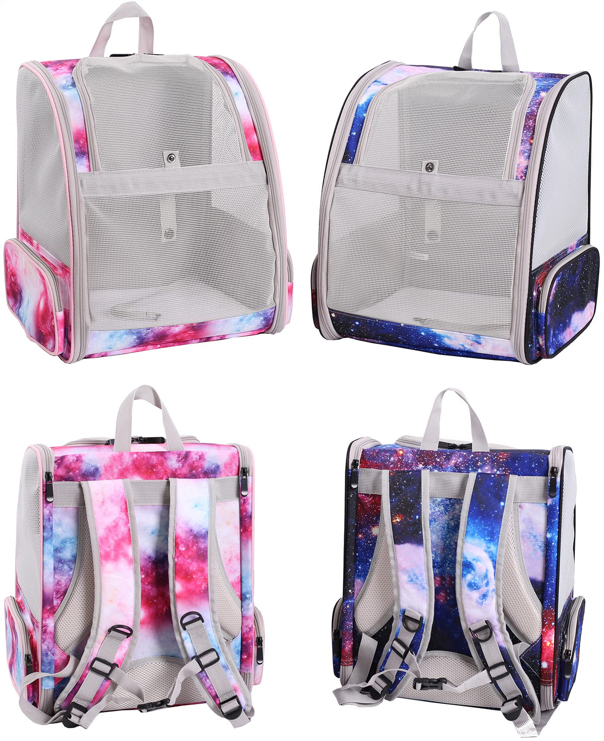 Pet Carrier Backpack for Cats and Small Dogs, Fully Breathable Vented Backpack for Kitten Bunny Airline Approved Travel Hiking Camping Cat Book Bag (Blue, Ventilation)