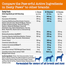Load image into Gallery viewer, Zesty Paws Senior Dog Multivitamin Treats - Glucosamine for Dogs + Digestive Enzymes & Probiotics - Grain Free Dog Vitamins and Supplements for Skin & Coat + Immune Health Chicken - Advanced - 90ct