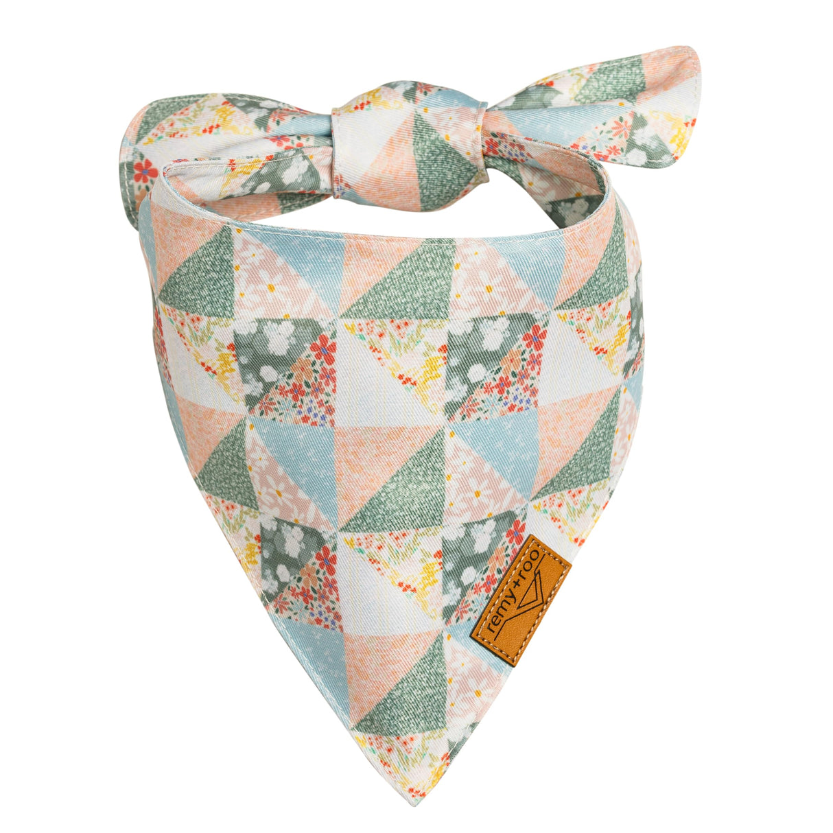 Remy+Roo Spring Dog Bandanas - 4 Pack Taylor Set | Premium Durable Adjustable Polyester Fabric | Patented Shape Girl Dog Bandana, Floral Bandana for Dogs (Large)
