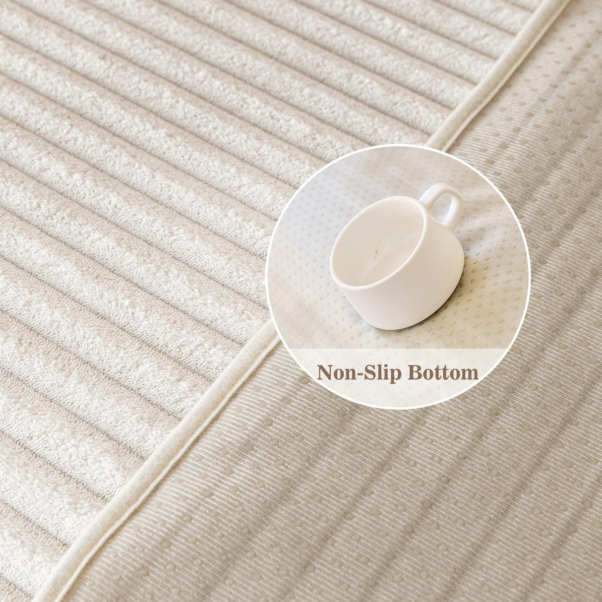 MYSKY HOME 100% Waterproof Couch Cover for Dogs Washable, Non Slip Couch Covers for 2 Cushion Sofa Pet Friendly, Thick Soft Sofa Covers Slipcovers Blanket Dog Bed Cover, Cream, 35"x70.9"
