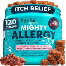Load image into Gallery viewer, Mighty Paw Waggables Allergy Immune + Itch (Made in The USA) -Dog Chews Anti-Itch for Dogs. Allergy Support Vitamins for Skin and Coat Allergies. Omega 3 & Quercetin for Pets 120 Ct