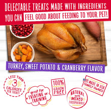 Load image into Gallery viewer, Charlee Bear Dogs Training Treat and Snack, Crunchy Low Calorie Grain Free Dog Treats, Made in USA, Best for Small and Medium Breeds, Great for Puppy Training Treats, 3 Flavor Variety Pack, 8oz Each