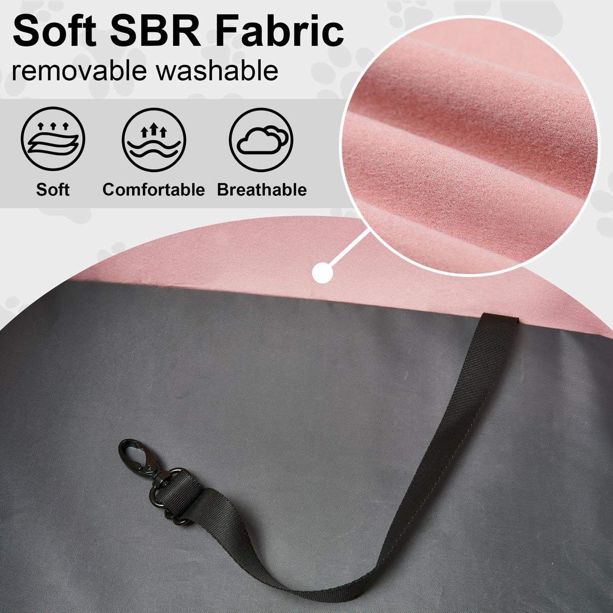 Dog Car Seat for Small Dogs, up to 13lbs, Foldable Dog Car Booster Seat with Non-Slip Bottom, Safety Tether and Storage Pocket, Comfortable Waterproof Fabric, Breathable Mesh Windows, Pink