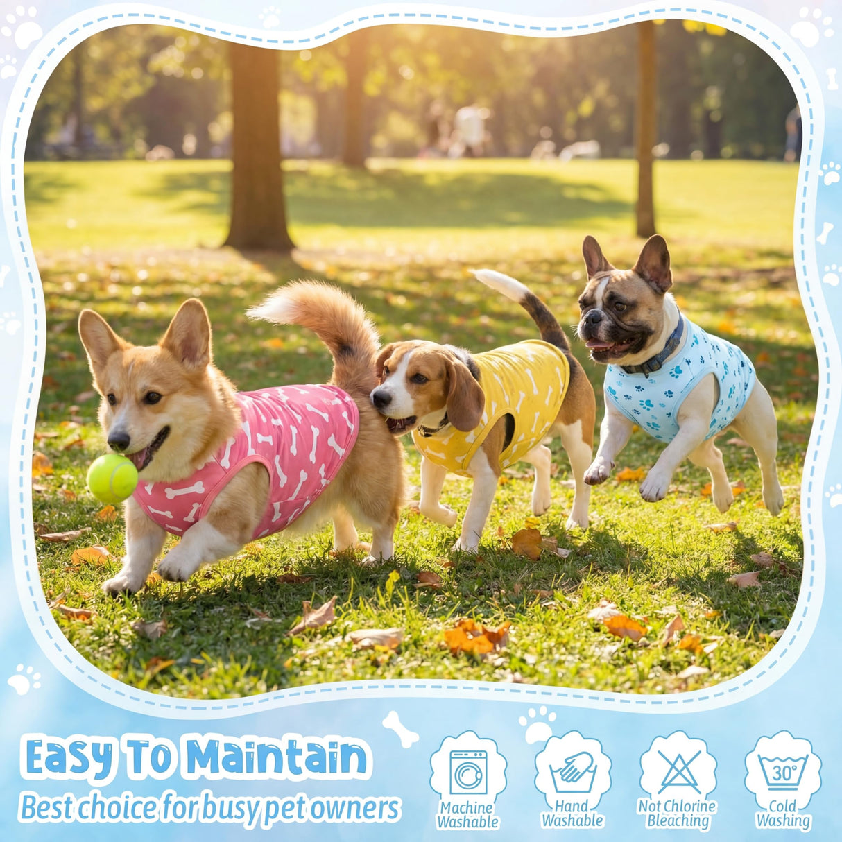 Hillban 9 Pcs Dog Shirts for Small Dogs Female Summer Colorful Sleeveless Dog T Shirts Cute Puppy Tank Top Breathable Pet Vest Stretchy Dogs Clothes for Daily Wear(Chest 15-17" Neck 11" Back 13.5")