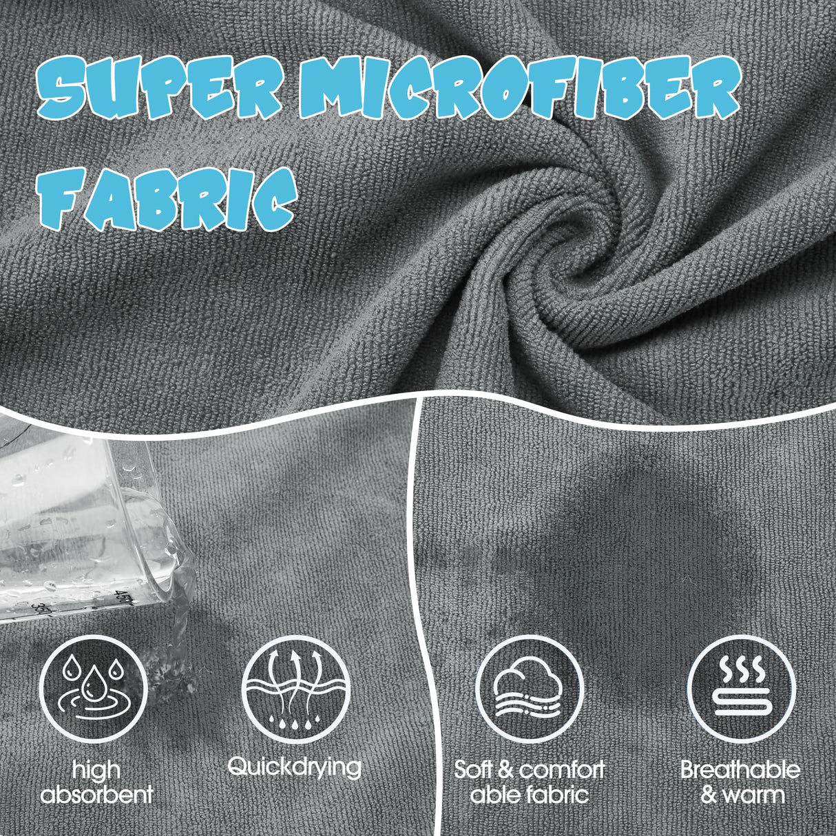 HezzLuv Super Absorbent Dog Bathrobe, Microfiber Bath Robe Towel for Fast Drying, Cozy Fit, Adjustable Belly Strap, Unique Dinosaur Design Dog Drying Coat for Bath, Rainy Walks & Cold Weather