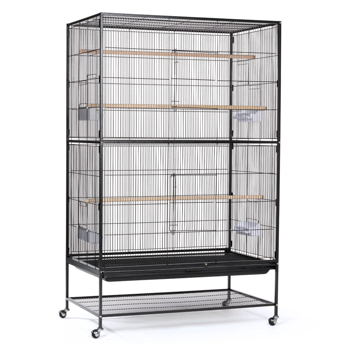 Prevue Hendryx F050 Pet Products Wrought Iron Flight Cage, X-Large, Hammertone Black