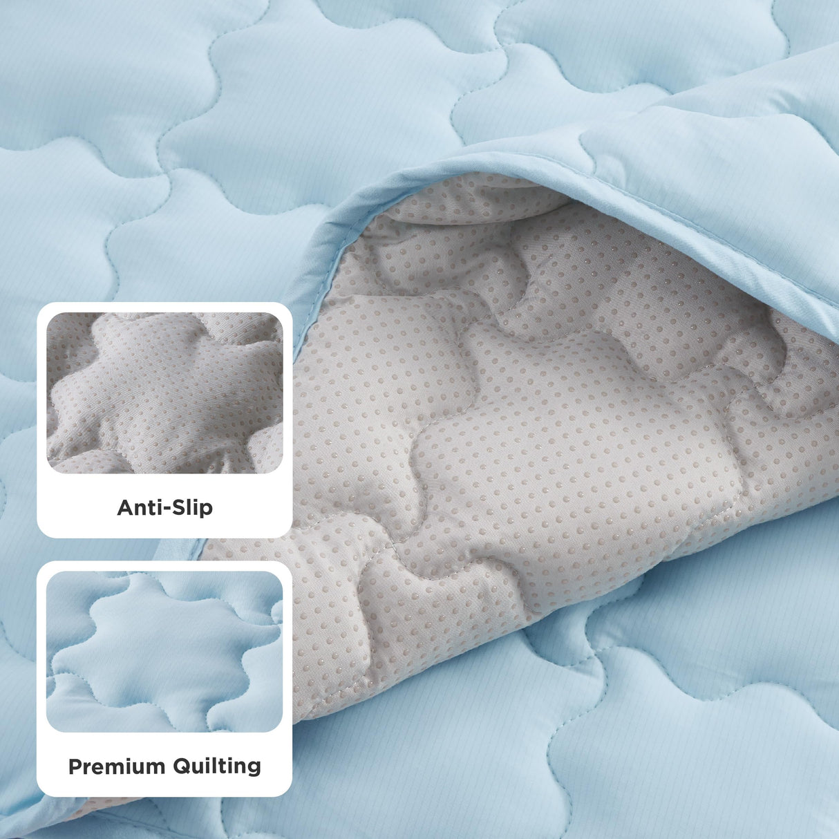 Bedsure Cooling Dog Mat Extra Large, Q-Max>0.5 XXLThin Breathable Cold Crate Pad for Pet, Portable Washable Kennel Bed for Summer Active Dog with Chill Soothing Fabric to Rapid Cooling, 48x30, Blue