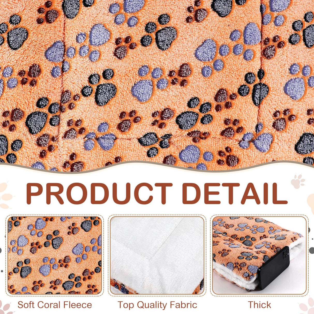 Tuanse 4 Pack Ultra Soft Dog Cat Bed Mat Small Animal Guinea Pig Bed with Cute Print Reversible Fleece Dog Crate Kennel Pad Cozy Washable Thickened Hamster Pet Beds Mat(21 x 14 Inches,Vivid Color)