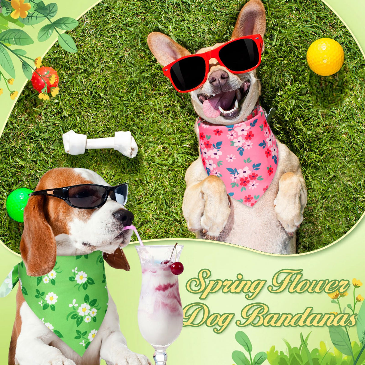 Jeere 200 Pcs Spring Dog Bandanas Bulk Floral Dog Bandanas for Dogs Triangle Kerchief Bibs Scarf Set for Pet Costume Photo Props Accessories Pet Shops Adoption Events, 25 Styles(25.6 x 17.7 x 17.7)