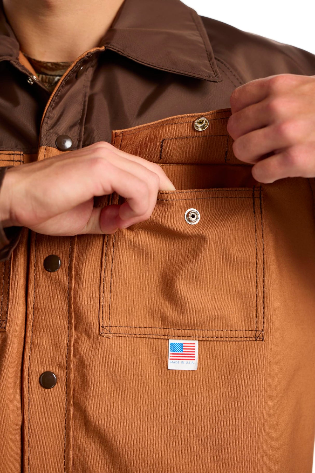 Upland Briar Shirt, Made in U.S.A. (Brown, Small)