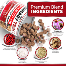 Load image into Gallery viewer, Dog UTI Chews - 170 Treats - Cranberry Supplement for Dogs - Bladder Control - Digestion & Immune Support - Urinary Tract Health - Multivitamin - Vitamins and Supplements - Made in USA