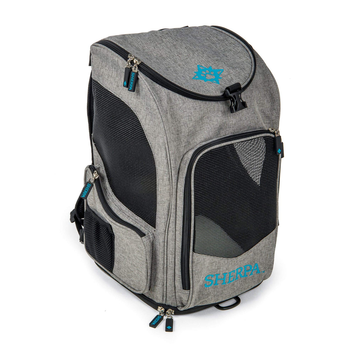 Sherpa 2-in-1 Backpack Travel Pet Carrier, Airline Approved & Guaranteed On Board - Gray, Medium (Brick & Mortar Version)