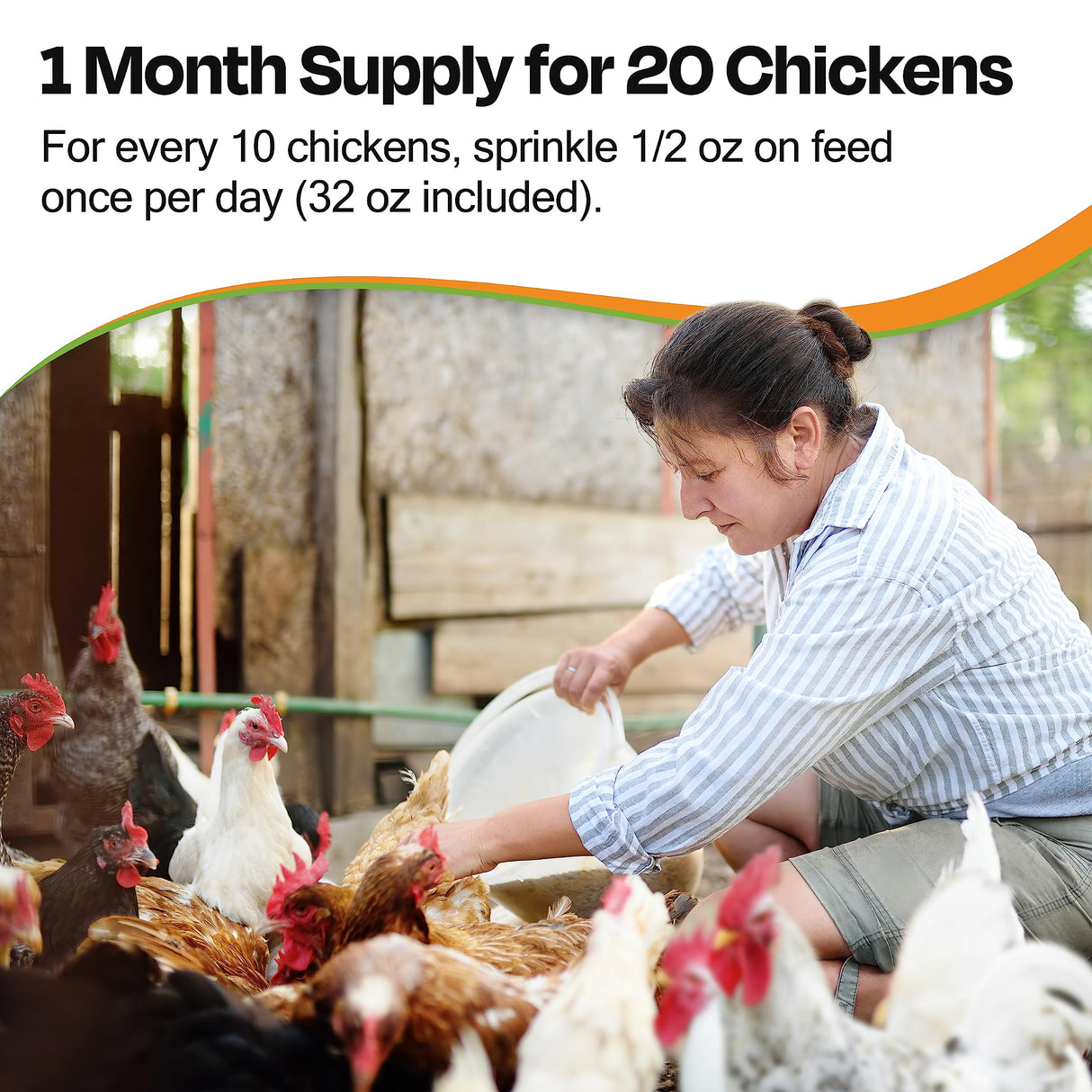 SEABUCK7 Chicken & Bird Supplement with Sea Buckthorn to Improve Egg Quality & Increase Egg Production (1-Month Supply for 20 Chickens)