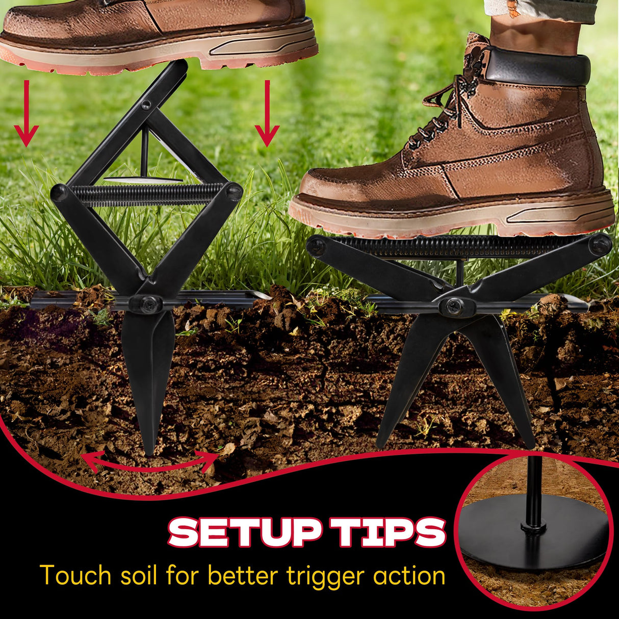 Mole Traps 2 Pack, Scissor Mole Trap that Kill Best,Mole Traps for Lawns Ground,Easy Step Mole Trap,Black Coated