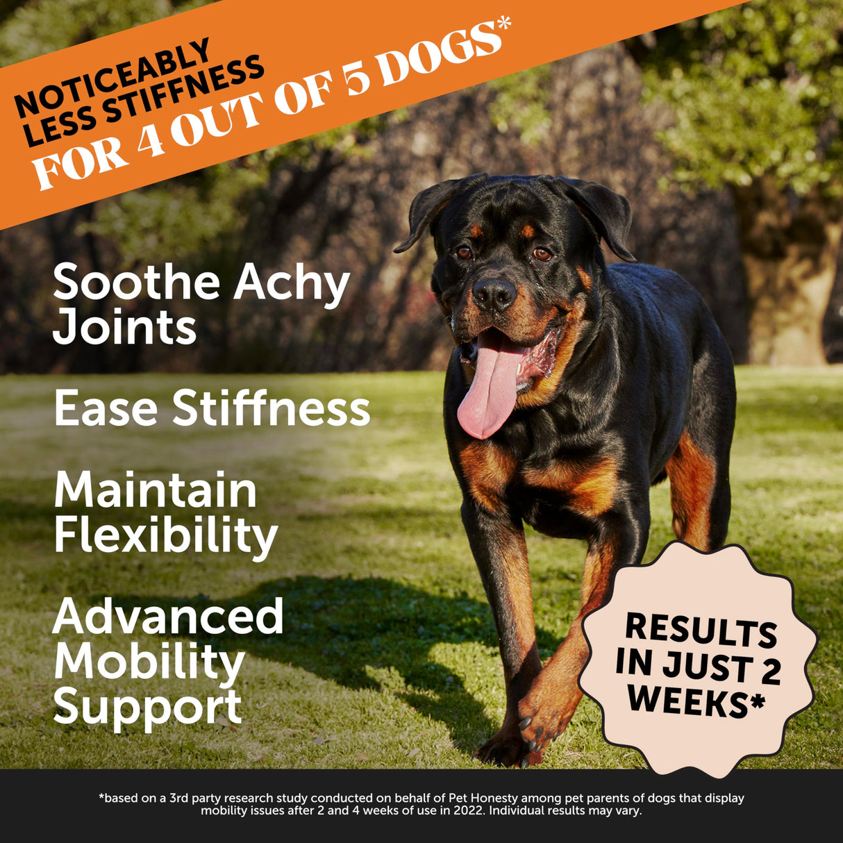 Pet Honesty Hip & Joint Health Max Strength – Dog Joint Support Chews with Glucosamine Chondroitin & Omega-3s – Joint Supplement for Dogs to Support Mobility, Flexibility & Comfort – Bacon (90 ct)