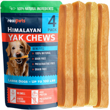 Load image into Gallery viewer, 100% Natural Yak Cheese Himalayan Made Dog Chews All Breeds - Lactose Free Yak Chew for Small, Medium & Large Dogs - Dental Cleaning Dog Chews Aggressive Chewers - Long Lasting Odor & Gluten Free